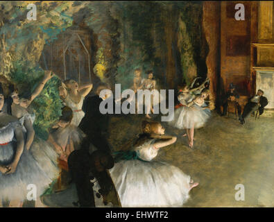 Edgar Degas la répétition de la scène de ballet Banque D'Images