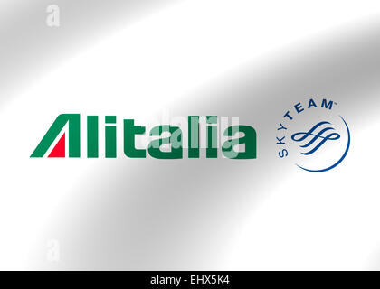 Logo drapeau emblème alitalia icône symbole Banque D'Images