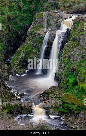 L'Espagne, Castille et Leon, chutes d'eau à d'Arribe Uces et Duero river Banque D'Images