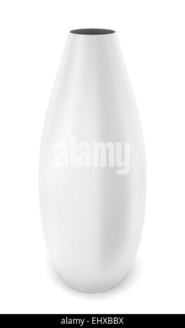 Vase blanc moderne. 3d illustration sur fond blanc Banque D'Images