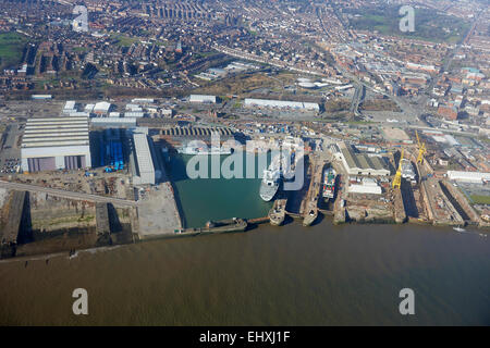 Chantier naval Cammell Laird, Birkenhead, Mersey, Merseyside, North West England UK Banque D'Images