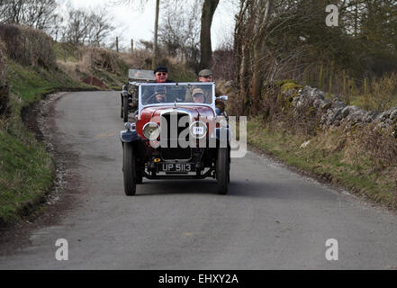 Vintage Sports Car Club Excursion dans le parc national de Peak District Banque D'Images