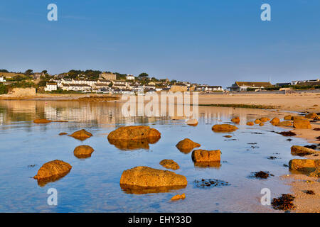 Hugh Town ; Porthcressa Beach St Mary's, Îles Scilly ; UK Banque D'Images