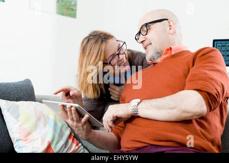 Senior couple at home Banque D'Images