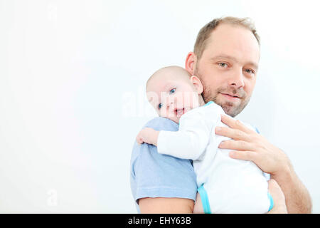 Père avec baby boy Banque D'Images