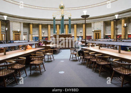 Wolfson, Salle de lecture de la bibliothèque centrale de Manchester, Manchester Banque D'Images