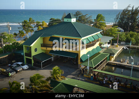 Borne principale à la Guancha. Voir à partir de la tour d'observation. Ponce, Porto Rico. Le territoire américain. L'île des Caraïbes. Banque D'Images