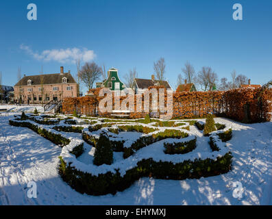 Pays-bas, la Hollande, l'Europe, Zaandam, plein air, musée, de Zaanse Schans, jardin, potager, ville, village, forêt, bois, tr Banque D'Images