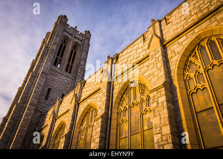 Architecture extérieure incroyable dans une église de Hanover, en Pennsylvanie. Banque D'Images