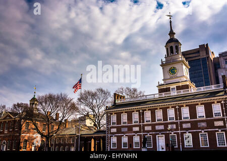 L'Independence Hall, de Philadelphie, Pennsylvanie. Banque D'Images