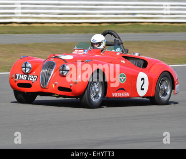 Chris Keith-Lucas, Jaguar XK120, E 120, l'AMOC 50s Voitures de sport, de Défi XK, Aston Martin Owners Club Course, DRHC, l'AMOC Racing Banque D'Images