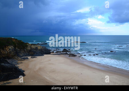 Le Portugal, l'Europe, de l'Atlantique, côte, almograve, Alentejo, longueira, plage, mer, rochers, mer Banque D'Images