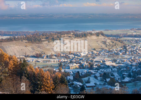 Thal, Suisse, Europe, canton de Saint-Gall, vallée du Rhin, le lac de Constance, neige, hiver Banque D'Images