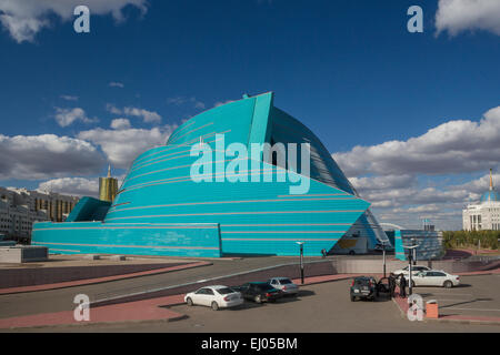 Astana, administratif, de l'Auditorium, bâtiment, Ville, au Kazakhstan, en Asie centrale, Manfredi, nouveau, de l'État, l'été, architecte, ... Banque D'Images
