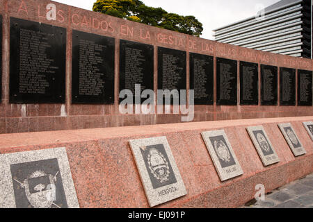 L'ARGENTINE, Buenos Aires, Retiro, la Plaza General San Martin, le Monumento Islas Malvinas, monument aux morts de la guerre des Malouines Banque D'Images