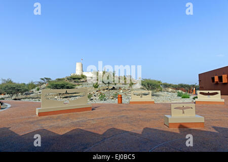 Moyen Orient, Proche Orient, Émirats arabes unis, ÉMIRATS ARABES UNIS, Sharjah, Khor Kalba, Al Ghayl fort, station ornithologique, musée, architecte Banque D'Images