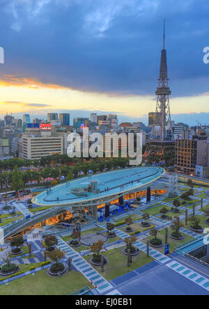 District, Japon, Asie, Cityscape, Nagoya, Ville, Sakae, TV Tower, Aichi, architecture, colorée, centre-ville, l'automne, l'éclairage, Nagoya, Banque D'Images