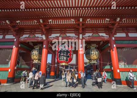 City, Japon, Asie, Paysage, Senso-ji, Temple, Tokyo, Asakusa, architecture, colorée, automne, célèbre, gate, pagode, touristiques, rouge Banque D'Images