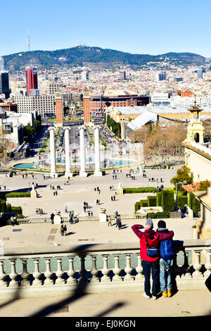 Paysage urbain. Barcelone, Catalogne, Espagne. Banque D'Images