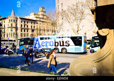 L'aérobus. Catalogne Barcelone,Espagne,. Banque D'Images