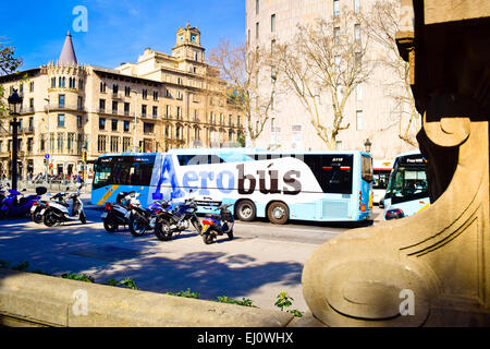 L'aérobus. Catalogne Barcelone,Espagne,. Banque D'Images