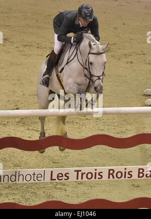 La suisse, Bâle, sports, aucun modèle-release, concours hippique, cso, compétition, l'équitation, Philippe Rozier, obstacle, co Banque D'Images