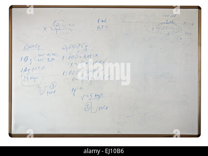 Close up of des formules mathématiques sur un tableau noir Banque D'Images