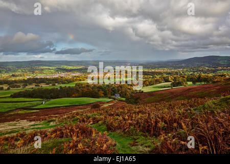 L'automne vue sur la vallée de Wharfedale, West Yorkshire Banque D'Images