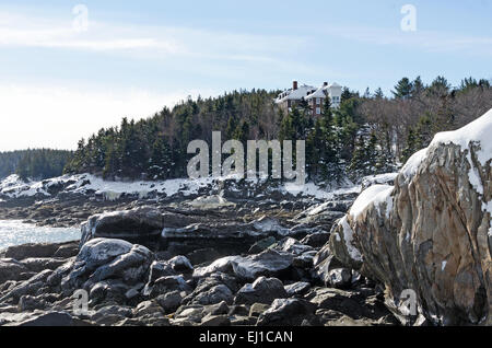 L'ancien hôtel particulier appelé "haute mer" est désormais un centre de conférence pour l'Jackson Laboratory, Bar Harbor, Maine. Banque D'Images