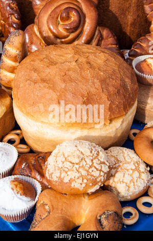 Assortiment de produits de boulangerie Pains produits par la très vaste, comprend des centaines de titres et est en constante évolution Banque D'Images