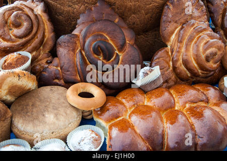 Assortiment de produits de boulangerie Pains produits par la très vaste, comprend des centaines de titres et est en constante évolution Banque D'Images