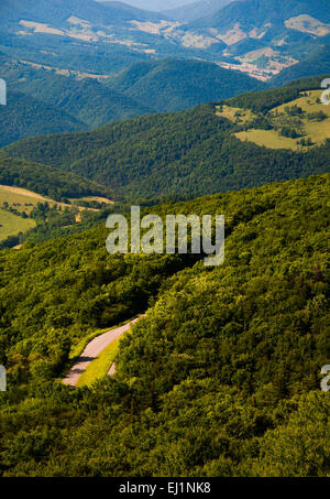 Voir à l'est de montagnes et vallées de Spruce Knob, West Virginia Banque D'Images