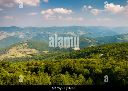 Voir à l'est de montagnes et vallées de Spruce Knob, West Virginia Banque D'Images