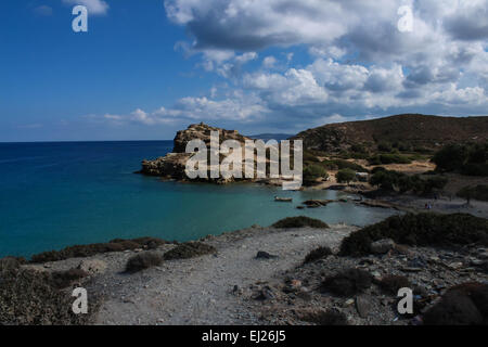 Des plages exotiques - Itanos, Crète, Grèce Banque D'Images