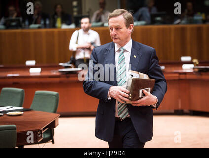 Bruxelles, Bxl, Belgique. Mar 20, 2015. Le Premier ministre irlandais Enda Kenny secod jour réunion du Conseil européen de l'administration centrale de l'UE à Bruxelles, Belgique le 20.03.2015 par Wiktor Dabkowski Wiktor Dabkowski/crédit : ZUMA Wire/Alamy Live News Banque D'Images