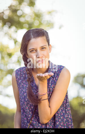 Jolie hipster kiss lips Banque D'Images