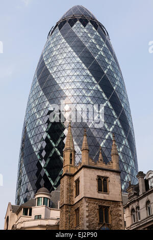 Ancienne, moderne et de nouveaux bâtiments dans City of London Banque D'Images
