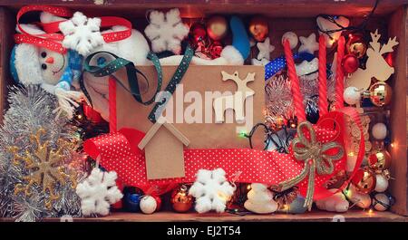 Les jouets de Noël arrière-plan Banque D'Images