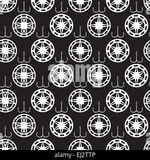 Un modèle transparent vecteur thème pêche Illustration de Vecteur