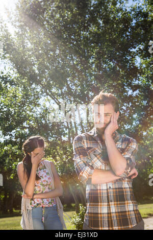 Young couple having an argument Banque D'Images