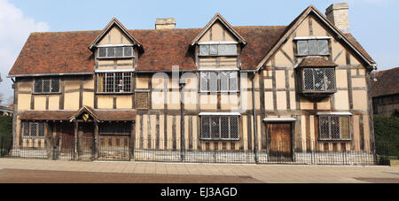 Avis de naissance de William Shakespeare à Stratford-upon-Avon Banque D'Images