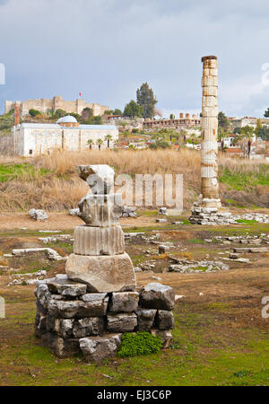 Ruines de l'Artemision à Éphèse, Turquie Banque D'Images