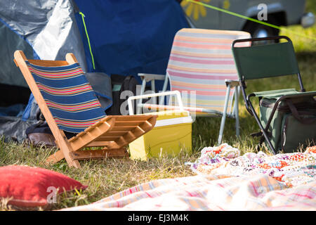 Camping à vide music festival Banque D'Images