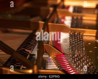 Photo de détail Grand Steinway D concert grand piano version de Hambourg. Hasselblad numérique haute résolution format mi-shot. Banque D'Images