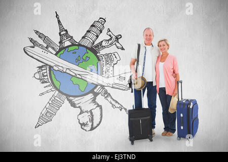 Composite image of older couple passe leurs vacances Banque D'Images