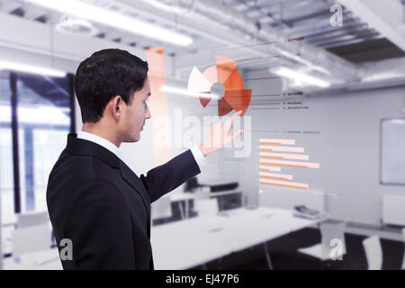 Image composite de stern asian businessman Banque D'Images