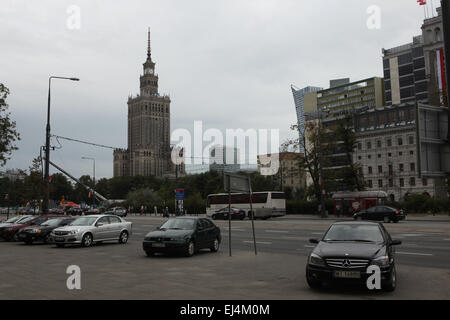 Palais de la Culture et de la science à Varsovie, Pologne. Banque D'Images