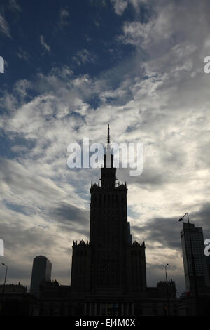 Palais de la Culture et de la science à Varsovie, Pologne. Banque D'Images