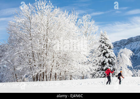 Station de ski à La Féclaz, Savoie, Rhône-Alpes, France Banque D'Images