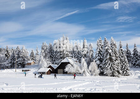 Station de ski à La Féclaz, Savoie, Rhône-Alpes, France Banque D'Images